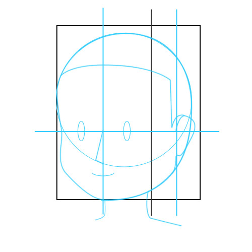 斜めの顔の下絵-01